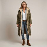 Manteau double face NOA de Olyndra London, vue en gros plan, en tissu doux et élégant, style moderne et sophistiqué