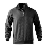 Sweat à capuche premium Camden Olyndra London avec quart de zip, tissu doux et coupe décontractée, gris clair.