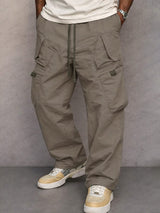 Pantalon utilitaire George de la marque Olyndra London, en tissu résistant, avec plusieurs poches et coupe ergonomique.