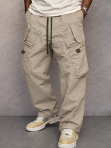 Pantalon utilitaire GEORGE de Olyndra London en tissu résistant, couleur khaki, avec poches pratiques pour le travail.